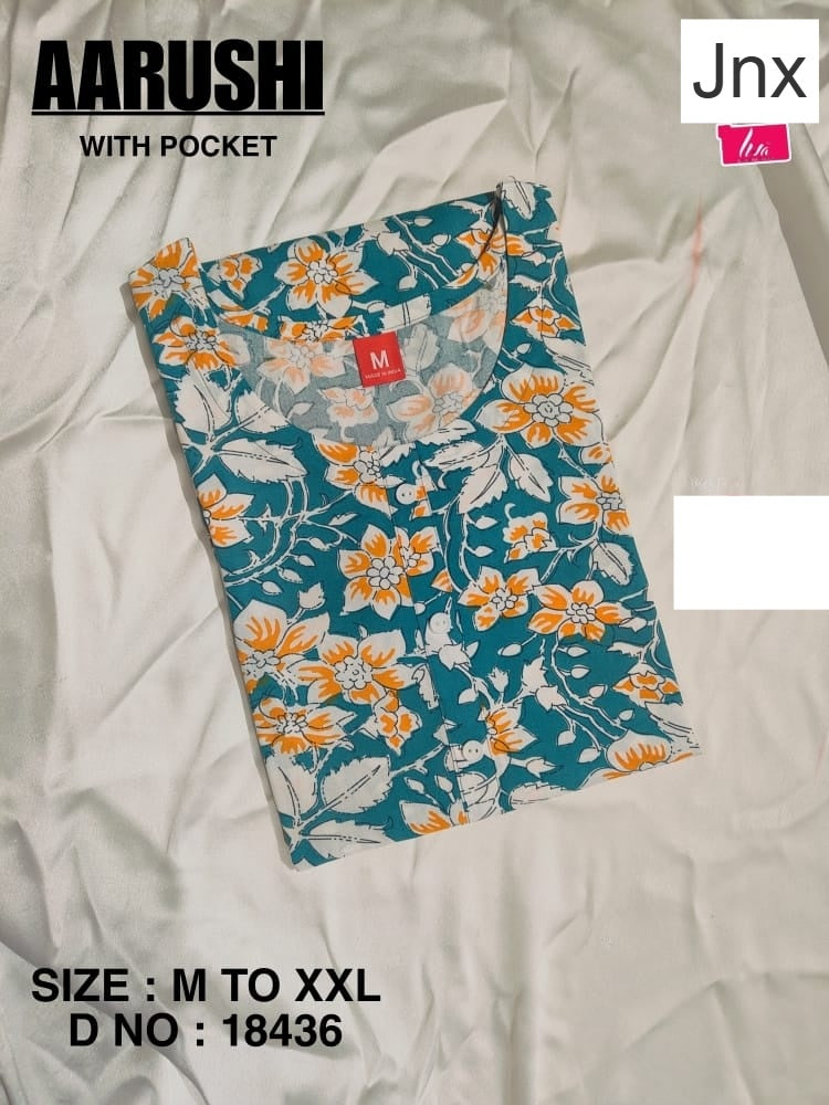 Liva Aarushi Jnx Rayon Kurti With Pocket Exporter Ahmedabad