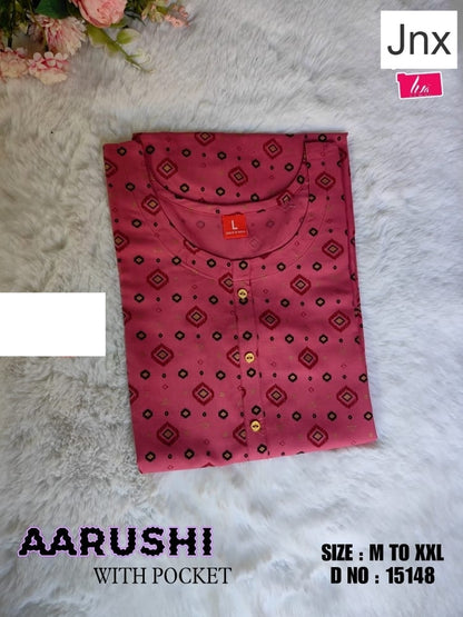 Liva Aarushi Jnx Rayon Kurti With Pocket Exporter Ahmedabad