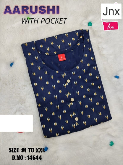 Liva Aarushi Jnx Rayon Kurti With Pocket Exporter Ahmedabad