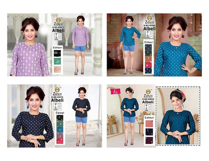 Liva Albeli Zoya Reyon Fancy Tops Wholesale Price