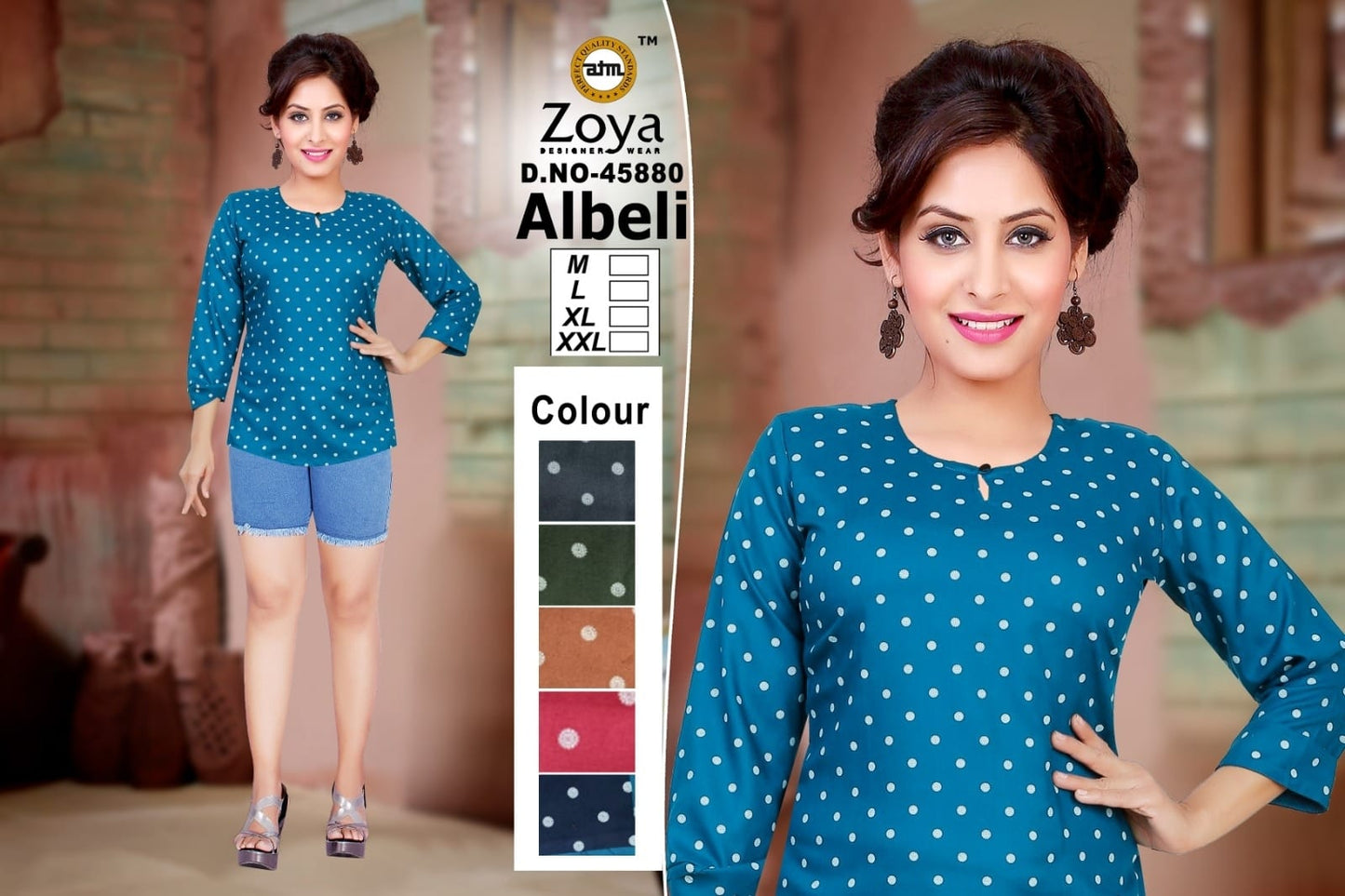 Liva Albeli Zoya Reyon Fancy Tops Wholesale Price