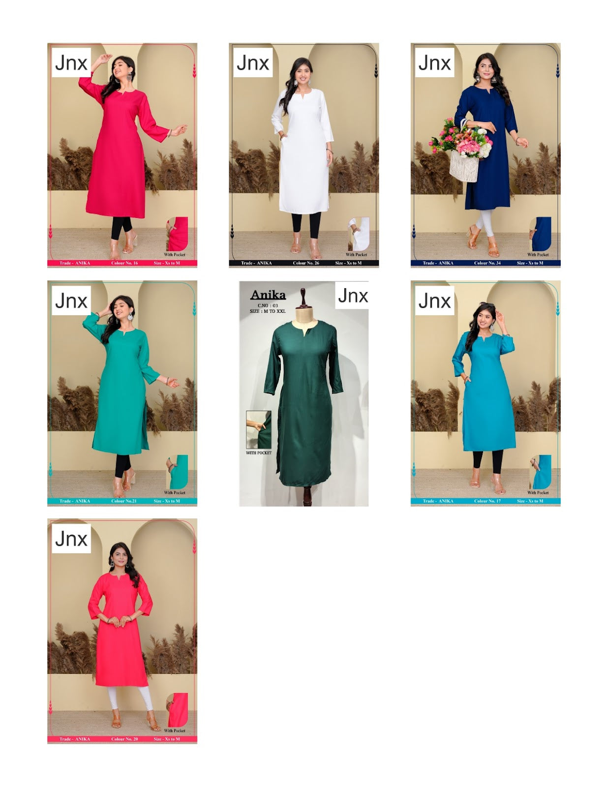 Liva Anika 031225 Jnx Rayon 22Kg Long Straight Kurti Wholesaler India