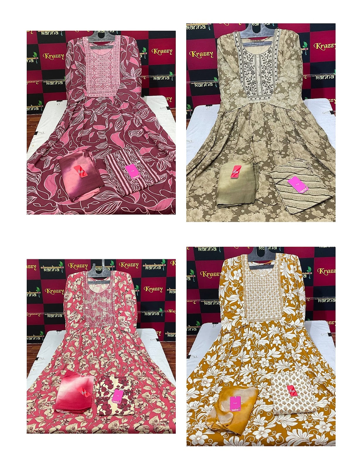 Liva Apple With Pocket And Feeding 2107 Kanha Reyon Readymade Pant Style Suits Wholesaler Gujarat