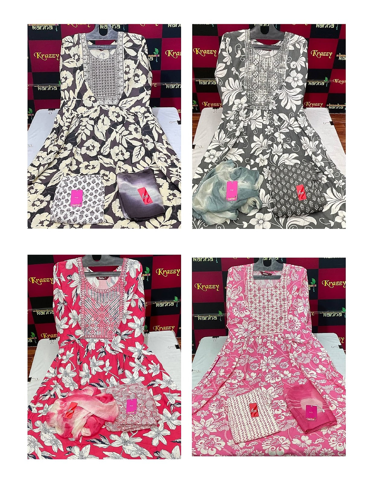 Liva Apple With Pocket And Feeding 2107 Kanha Reyon Readymade Pant Style Suits Wholesaler Gujarat