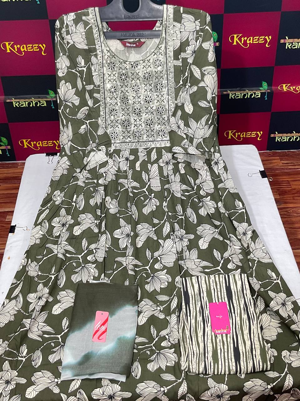 Liva Apple With Pocket And Feeding Kanha Reyon Readymade Pant Style Suits Supplier Ahmedabad