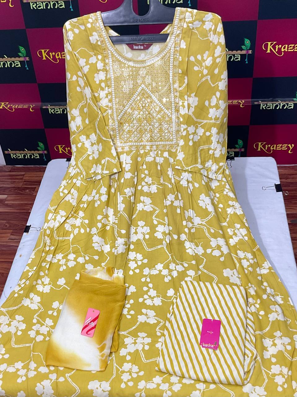 Liva Apple With Pocket And Feeding Kanha Reyon Readymade Pant Style Suits Supplier Ahmedabad