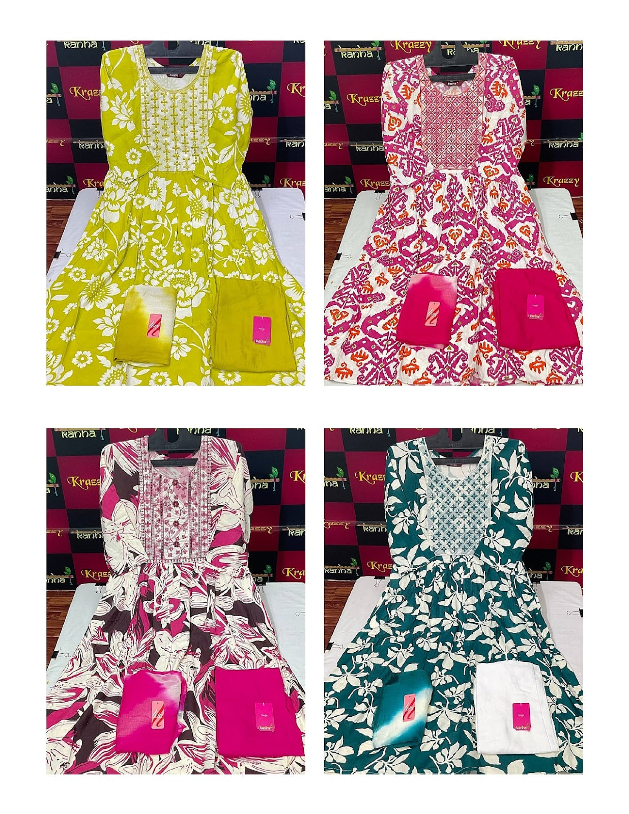 Liva Asman 060625 Kanha Reyon Readymade Anarkali Suits Wholesale Price