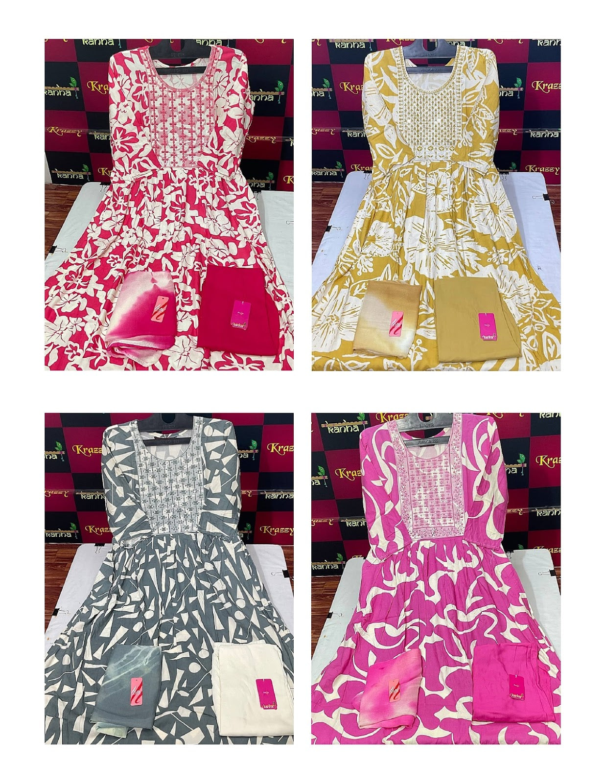 Liva Asman 060625 Kanha Reyon Readymade Anarkali Suits Wholesale Price