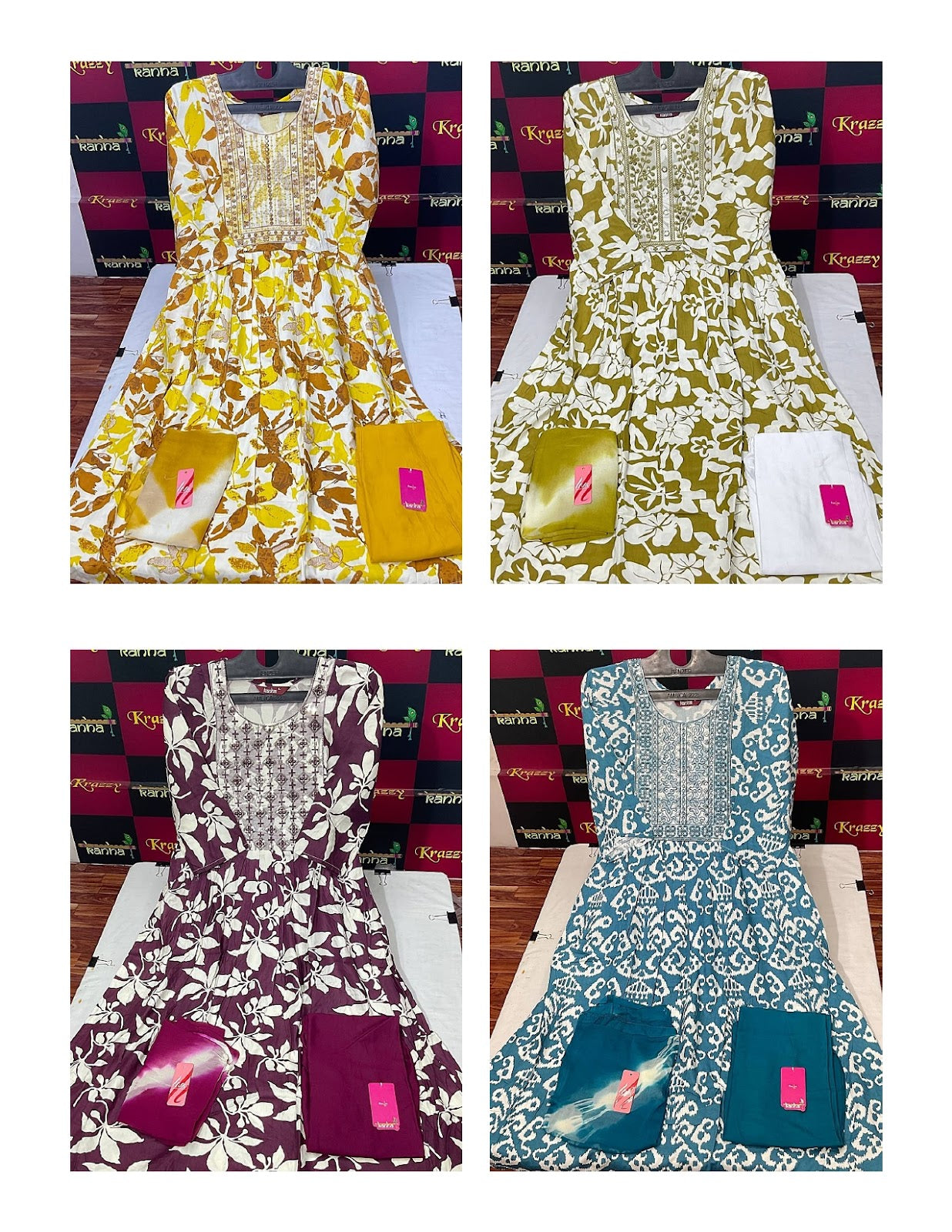 Liva Asman 060625 Kanha Reyon Readymade Anarkali Suits Wholesale Price