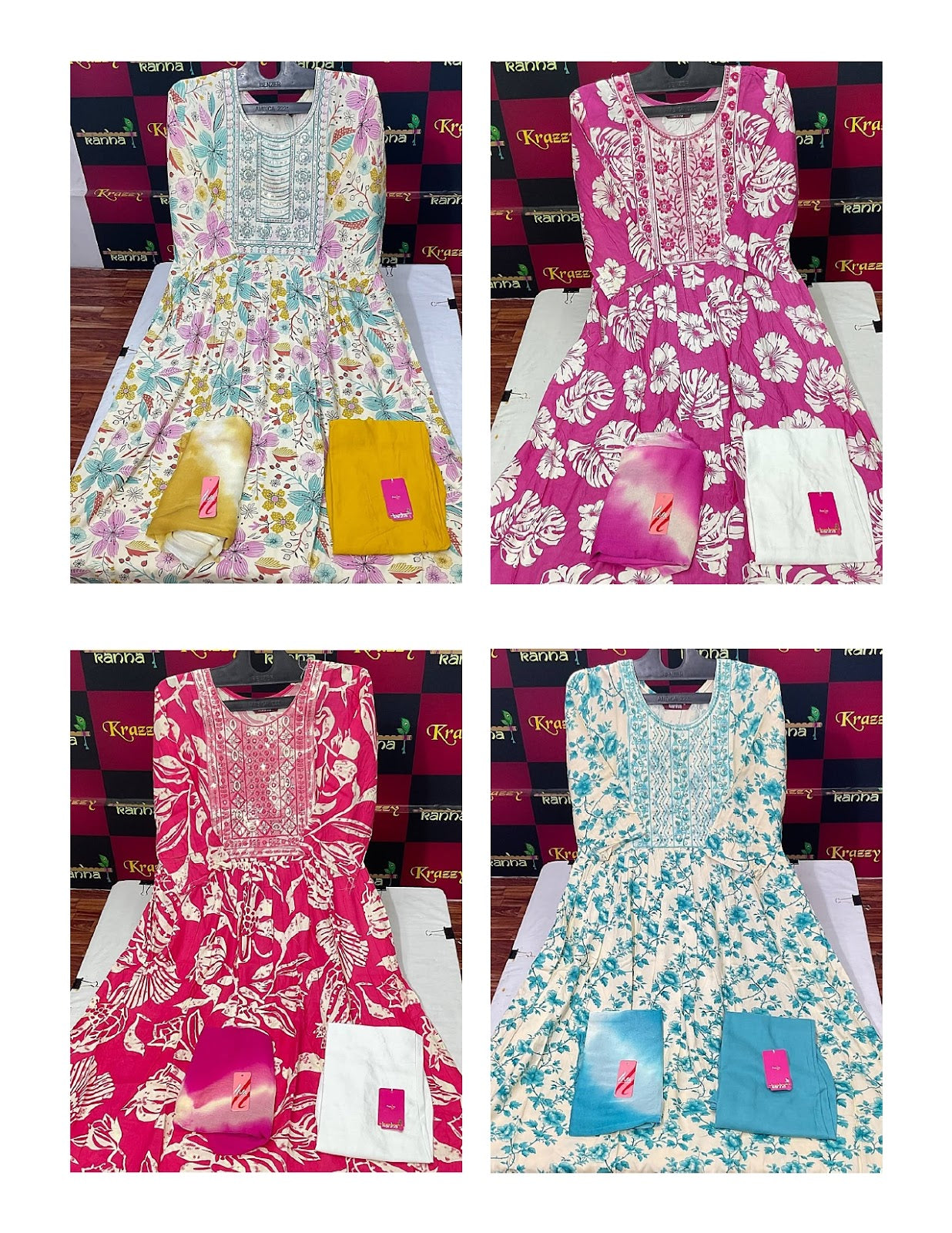 Liva Asman 060625 Kanha Reyon Readymade Anarkali Suits Wholesale Price