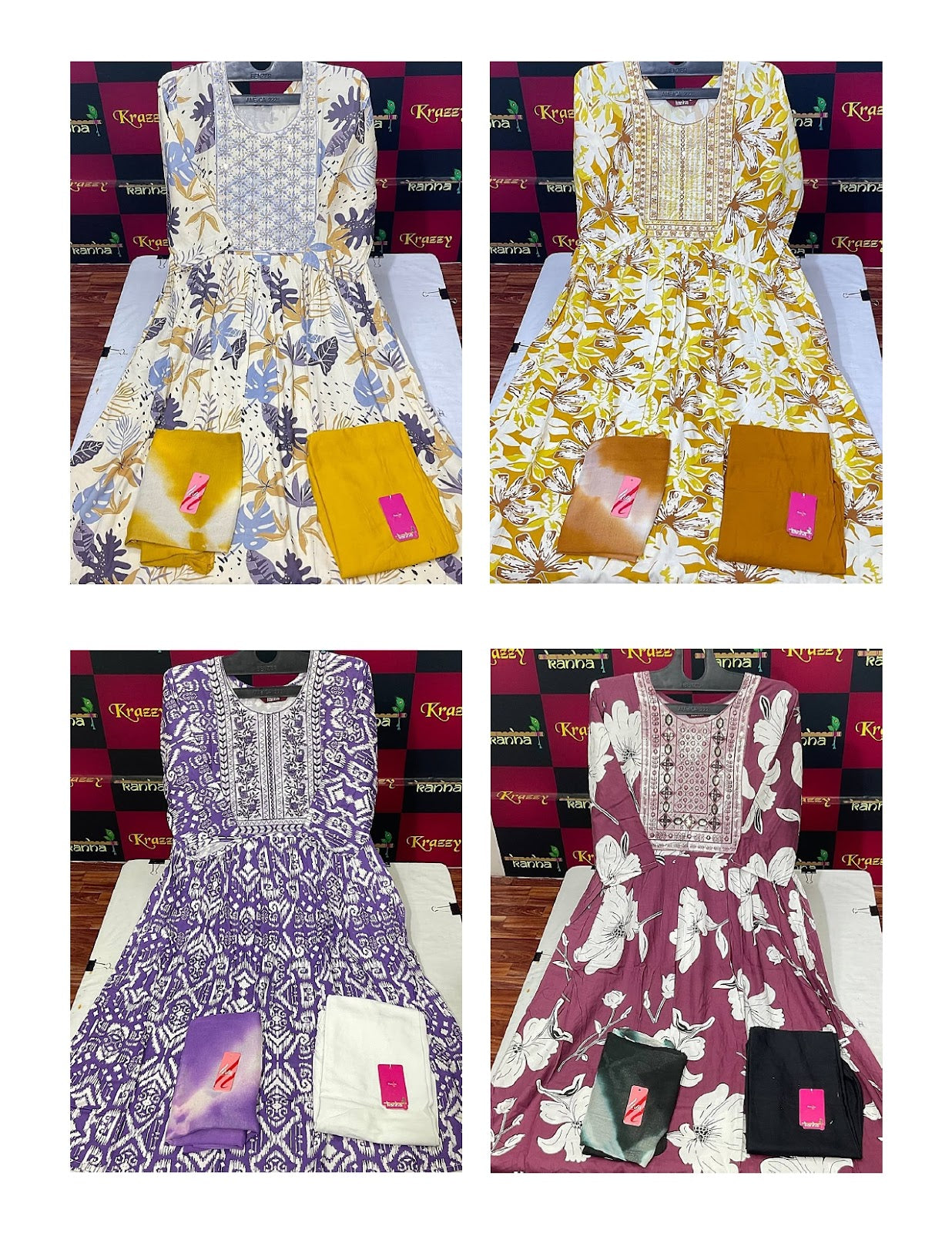 Liva Asman 060625 Kanha Reyon Readymade Anarkali Suits Wholesale Price