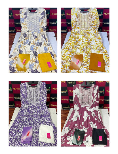 Liva Asman 060625 Kanha Reyon Readymade Anarkali Suits Wholesale Price