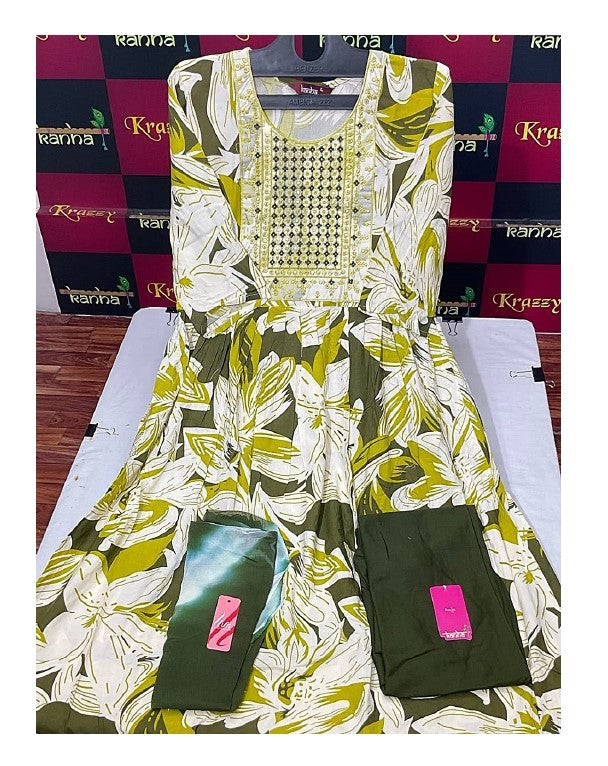 Liva Asman 060625 Kanha Reyon Readymade Anarkali Suits Wholesale Price