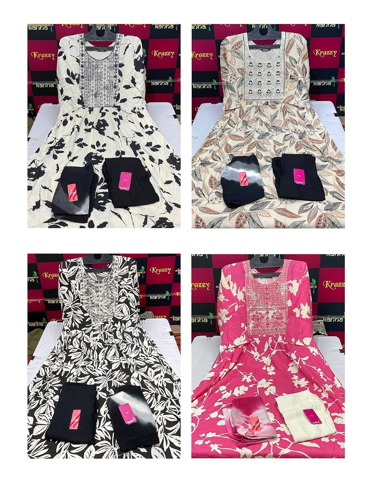 Liva Asman With Pocket Kanha Reyon Readymade Anarkali Suits Wholesale Rate