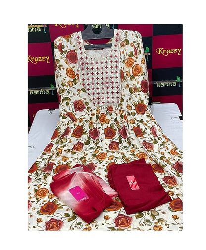 Liva Asman With Pocket Kanha Reyon Readymade Anarkali Suits Wholesale Rate