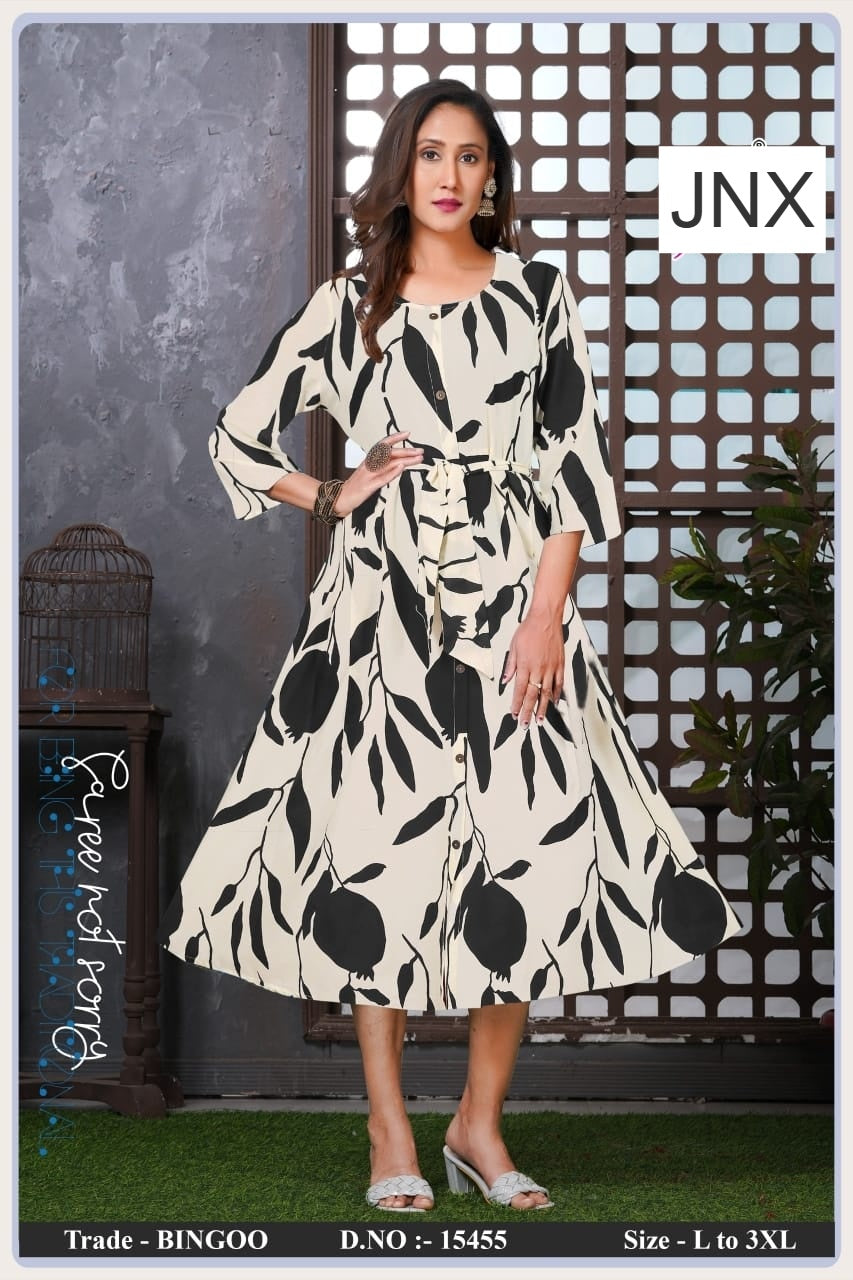 Liva Bingoo Jnx Rayon Anarkali Kurtis Exporter Gujarat