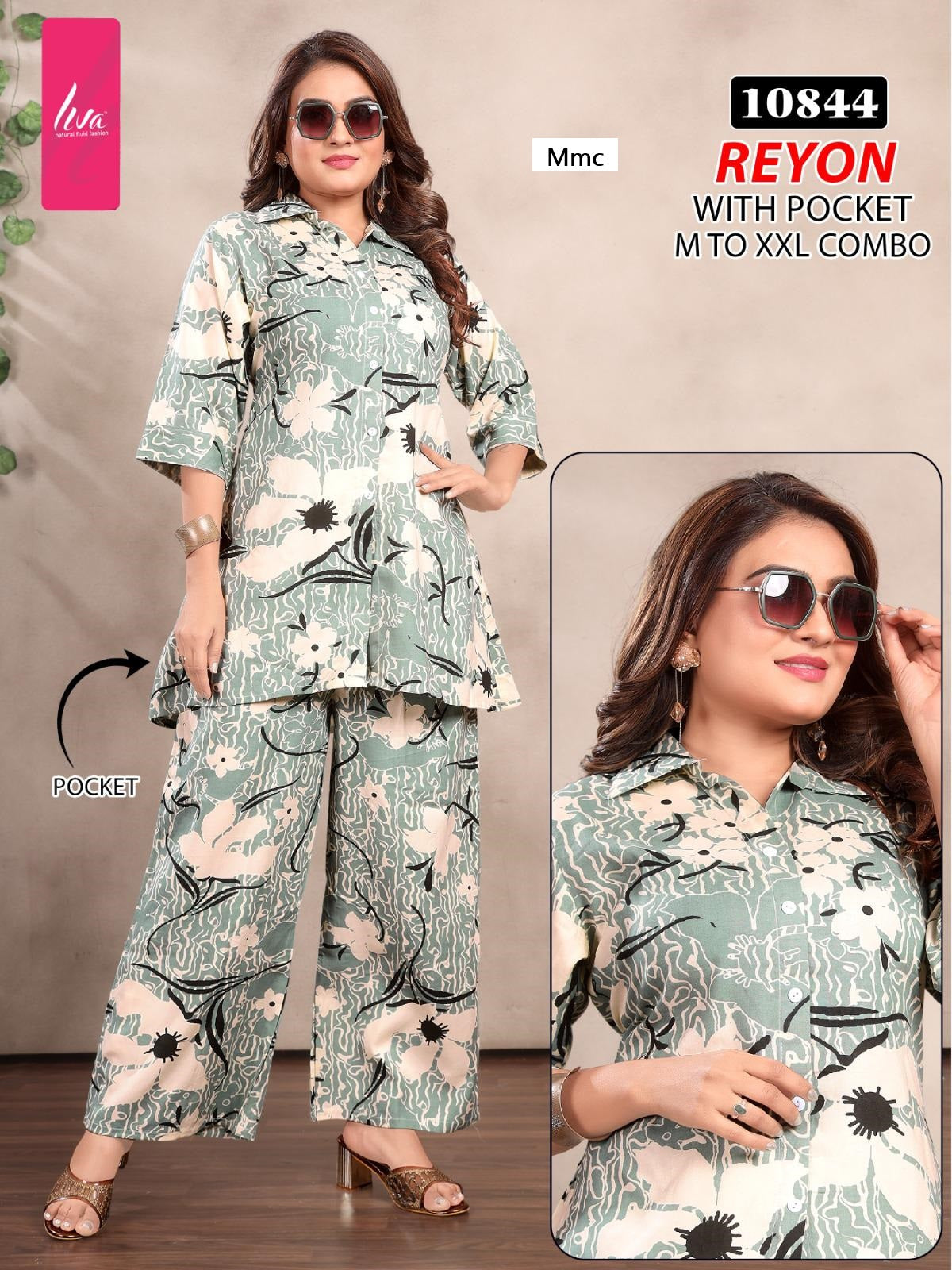 Liva Design 10843-10846 Mmc Reyon Co Ord Set Wholesaler Gujarat