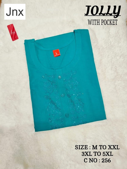 Liva Jolly Jnx Rayon Kurti With Pocket Wholesale Price