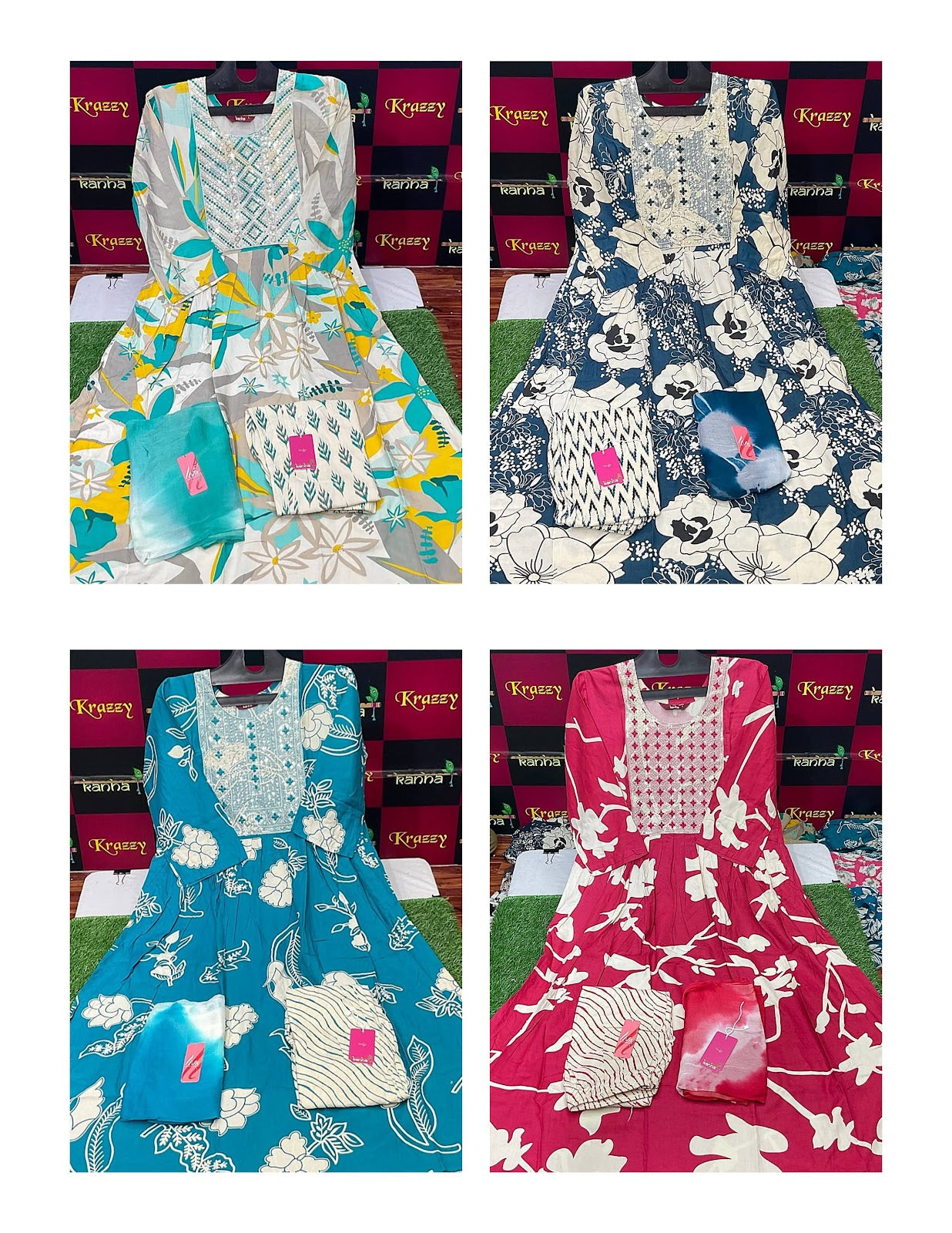 Liva Khel With Pocket 061025 Kanha Reyon Readymade Pant Style Suits Exporter India