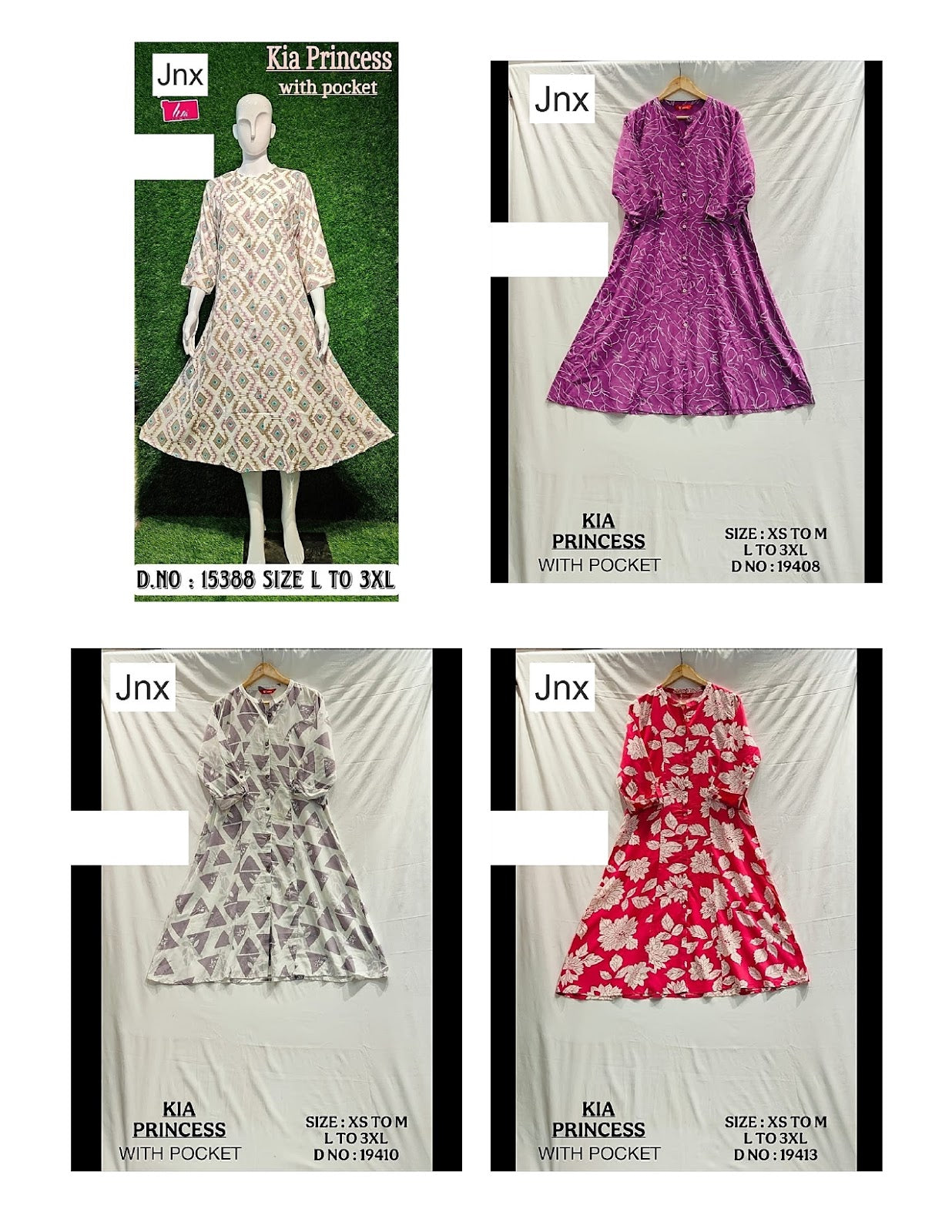Liva Kia Princess Jnx Rayon Kurti With Pocket Supplier Gujarat