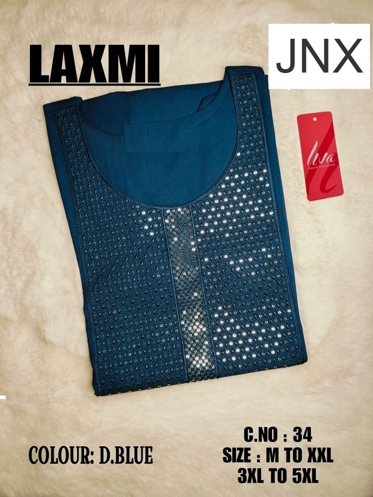 Liva Laxmi Jnx Rayon 22Kg Long Straight Kurti Wholesale Rate