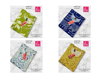 Liva Nidhi Ayg Rayon Straight Cut Kurtis Manufacturer India