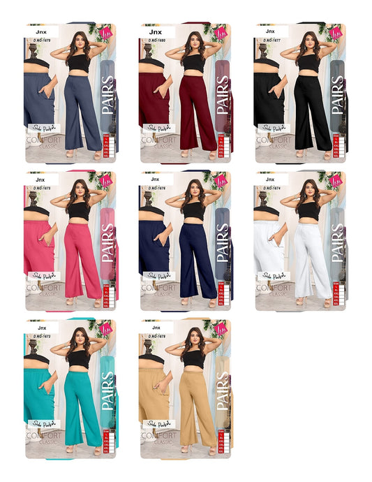 Liva Paris Jnx Reyon Branded Palazzo Exporter India