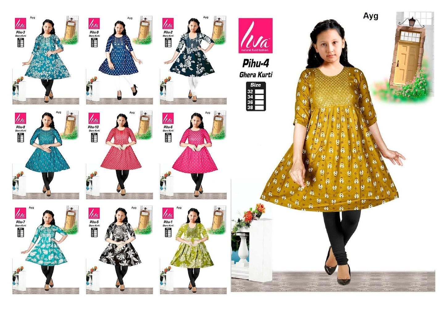 Liva Pihu Ayg Girls Kurti Exporter Gujarat