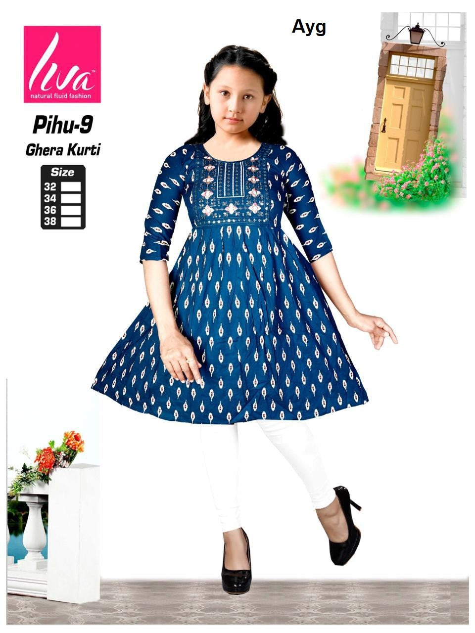 Liva Pihu Ayg Girls Kurti Exporter Gujarat