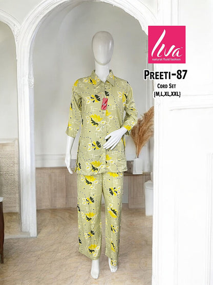Liva Preeti Ayg Rayon Co Ord Set Wholesale Price