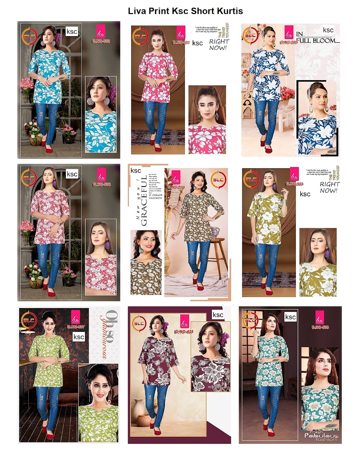 Liva Print Ksc Reyon Short Kurtis Wholesaler India