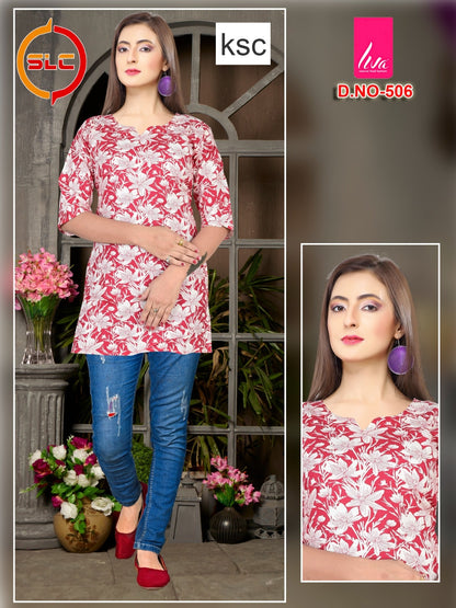 Liva Print Ksc Reyon Short Kurtis Wholesaler India