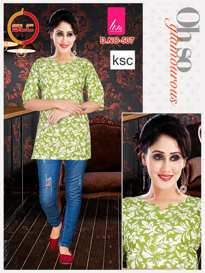 Liva Print Ksc Reyon Short Kurtis Wholesaler India