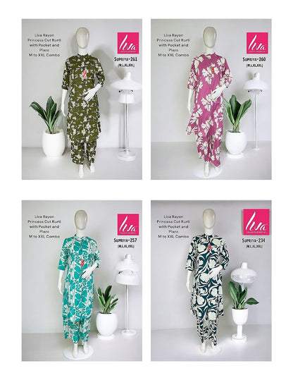 Liva Supriya Ayg Rayon Co Ord Set Exporter Ahmedabad