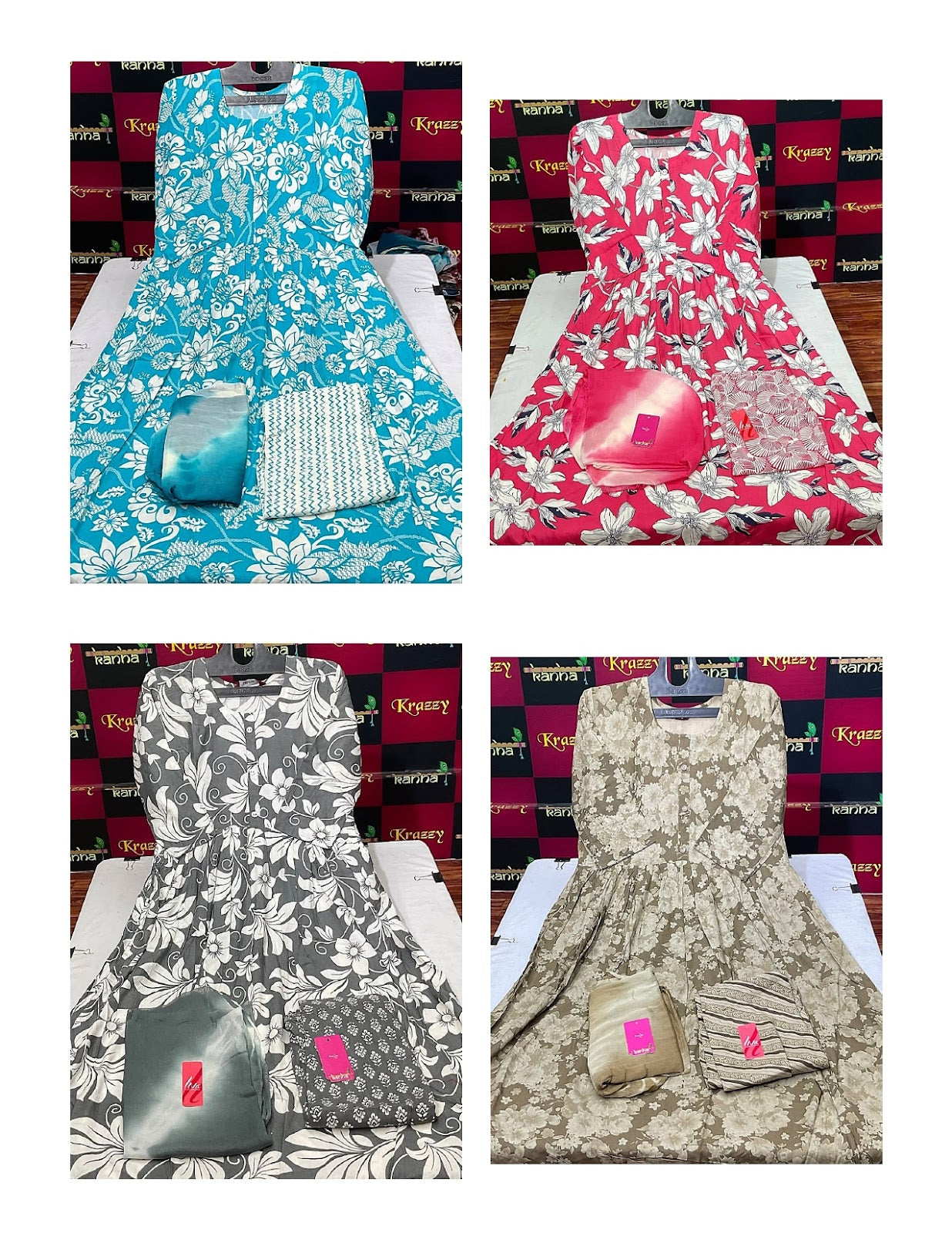 Liva Youtube 150725 Kanha Reyon Readymade Anarkali Suits Exporter Gujarat