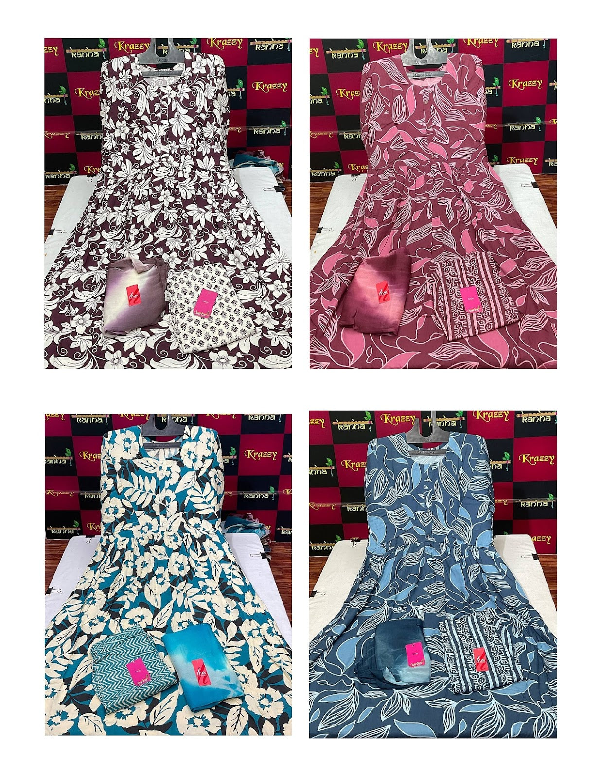 Liva Youtube 150725 Kanha Reyon Readymade Anarkali Suits Exporter Gujarat