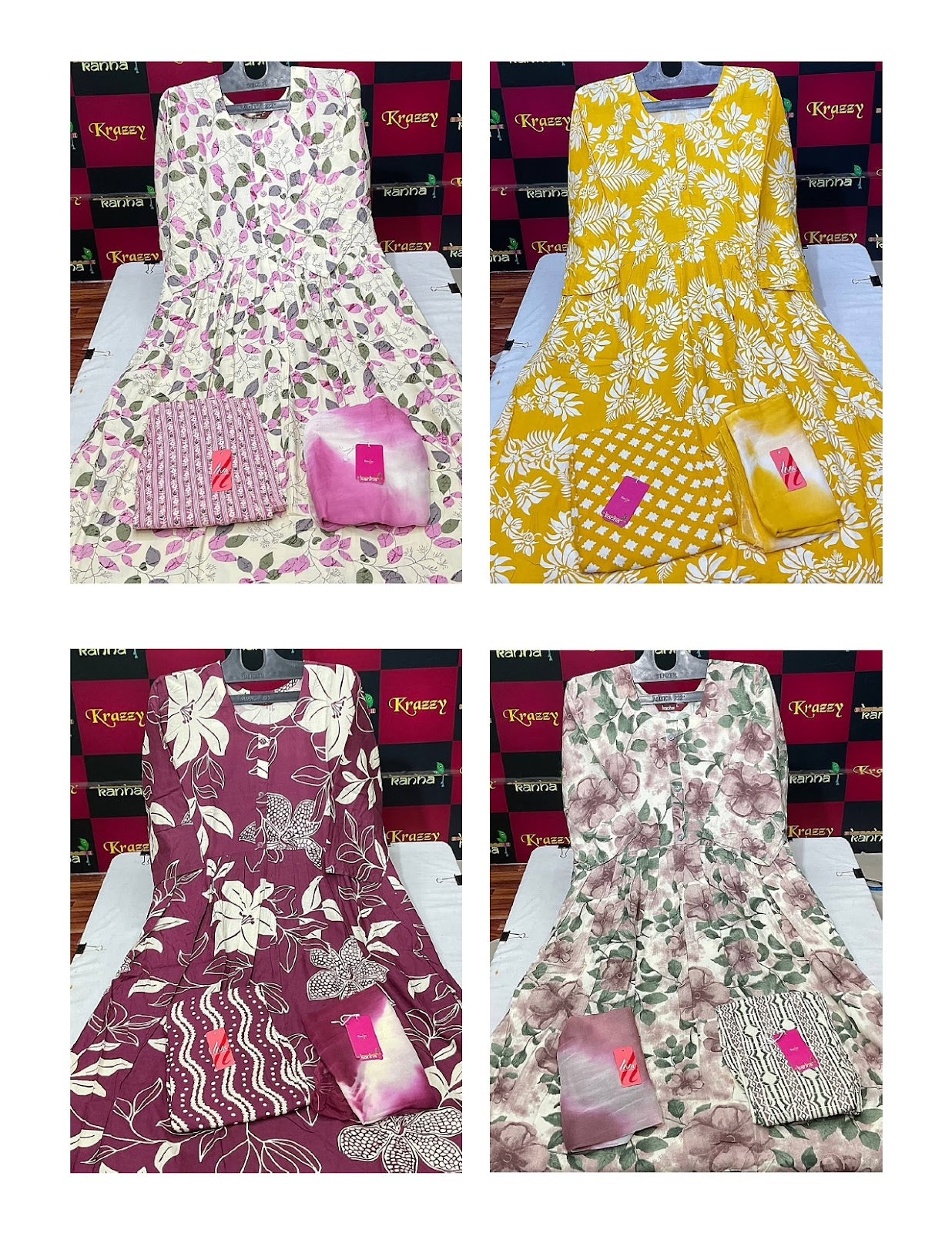 Liva Youtube 2808 Kanha Reyon Readymade Anarkali Suits Wholesaler Gujarat