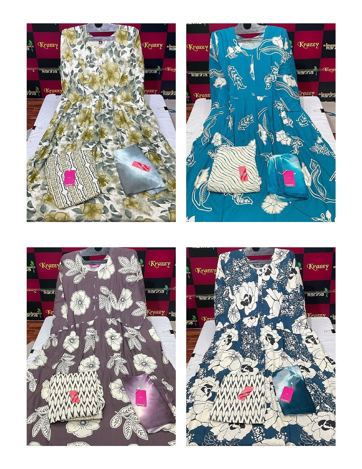 Liva Youtube 2808 Kanha Reyon Readymade Anarkali Suits Wholesaler Gujarat