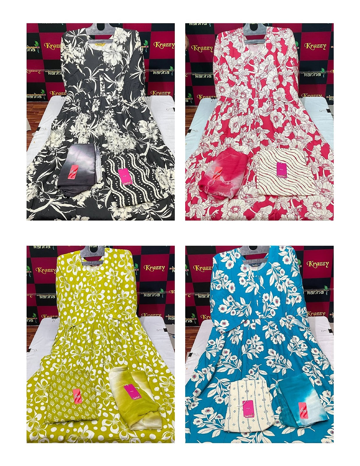 Liva Youtube 2808 Kanha Reyon Readymade Anarkali Suits Wholesaler Gujarat