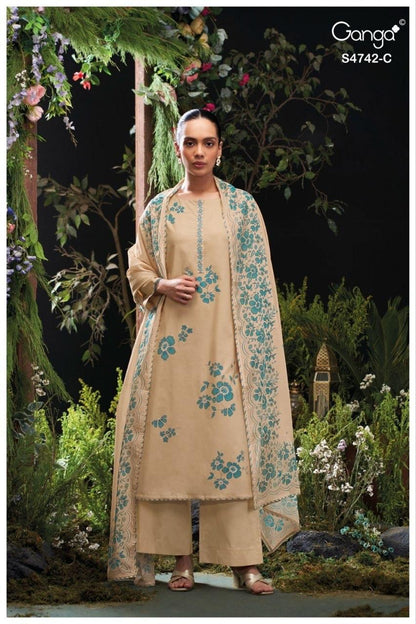 Livara S4742 Ganga Cotton Plazzo Style Suits Wholesaler India