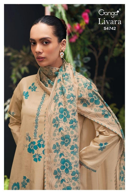 Livara S4742 Ganga Cotton Plazzo Style Suits Wholesaler India