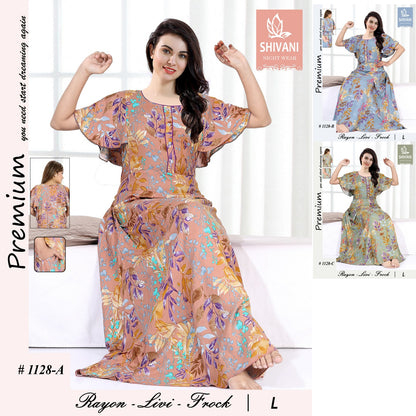 Livi Frock Shivani Rayon Night Gowns Exporter Gujarat