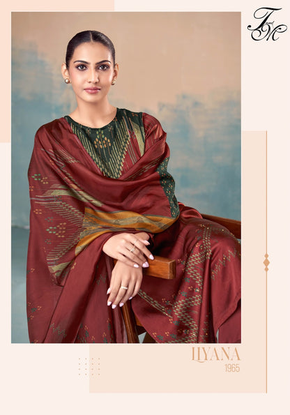 Liyana Tm Satin Silk Pant Style Suits Wholesaler