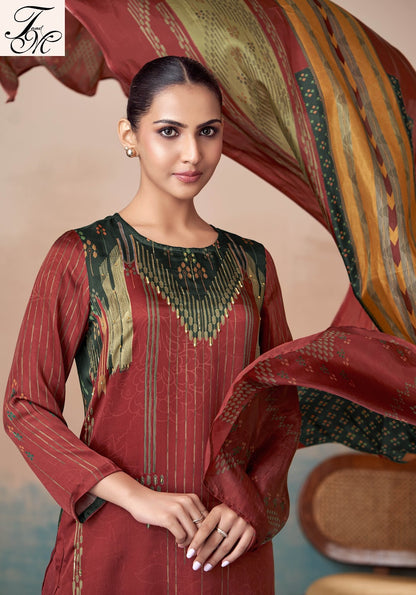 Liyana Tm Satin Silk Pant Style Suits Wholesaler