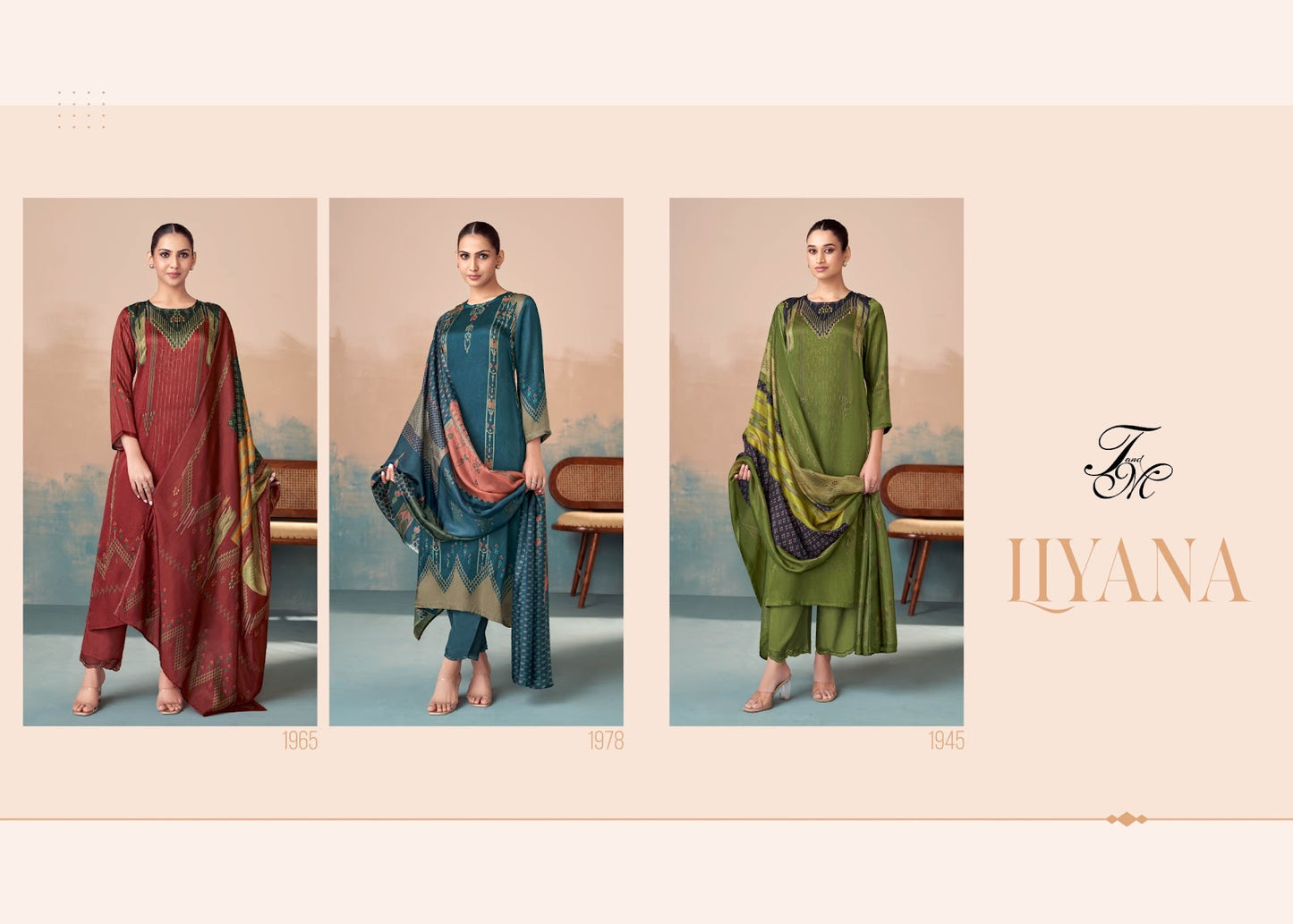 Liyana Tm Satin Silk Pant Style Suits Wholesaler