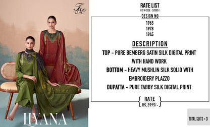 Liyana Tm Satin Silk Pant Style Suits Wholesaler