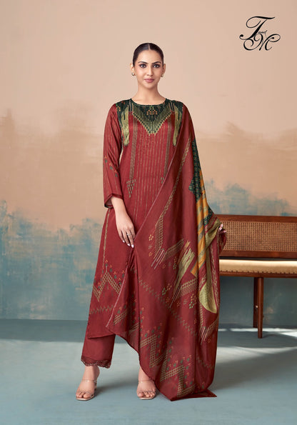 Liyana Tm Satin Silk Pant Style Suits Wholesaler