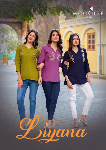 Liyana Wooglee Rayon Fancy Tops Manufacturer India