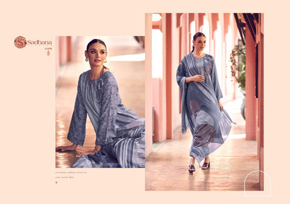 Liyanaa Sadhana Muslin Silk Pant Style Suits Exporter India