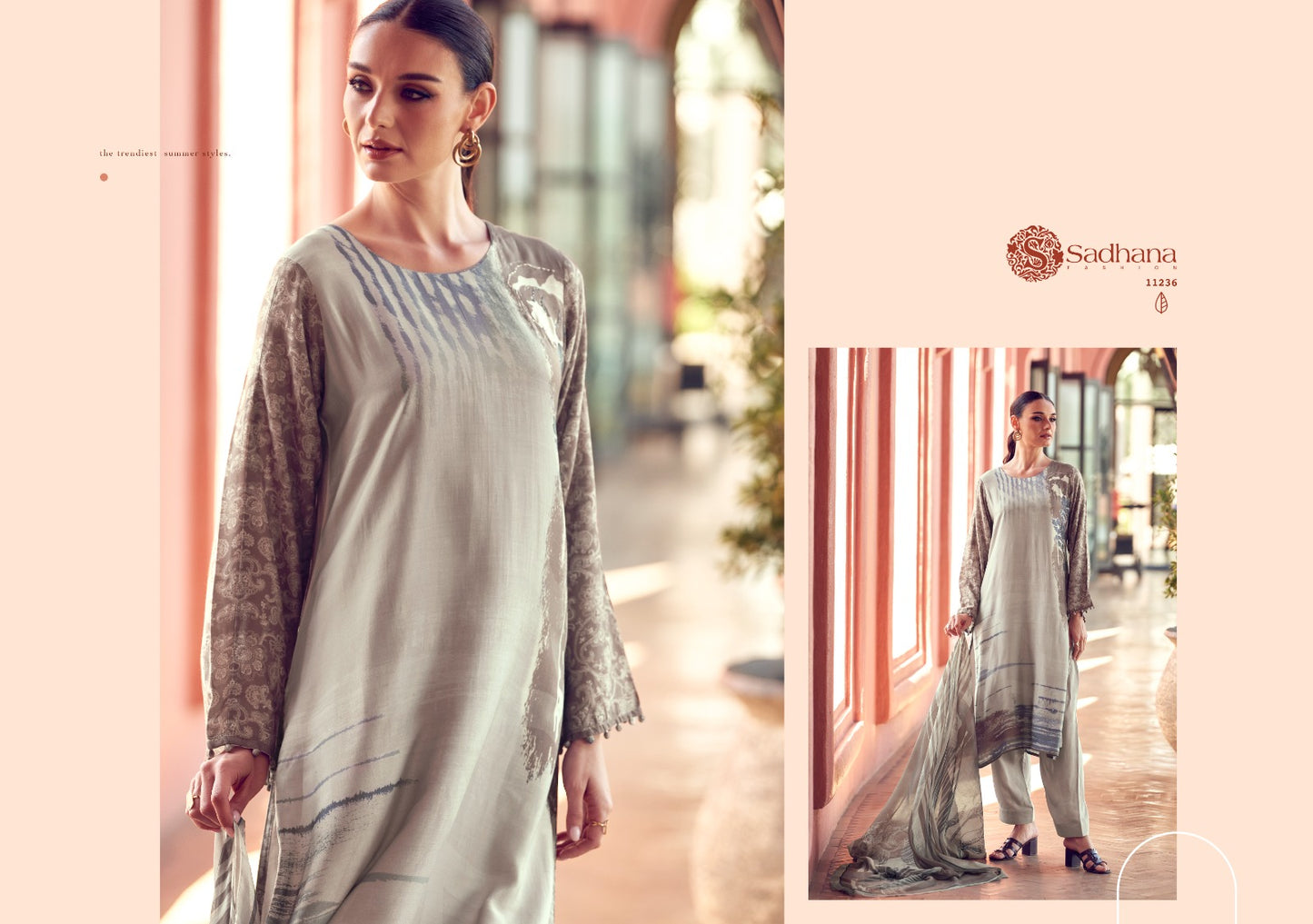 Liyanaa Sadhana Muslin Silk Pant Style Suits Exporter India